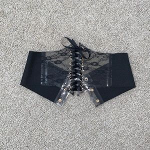 Black lace corset belt!